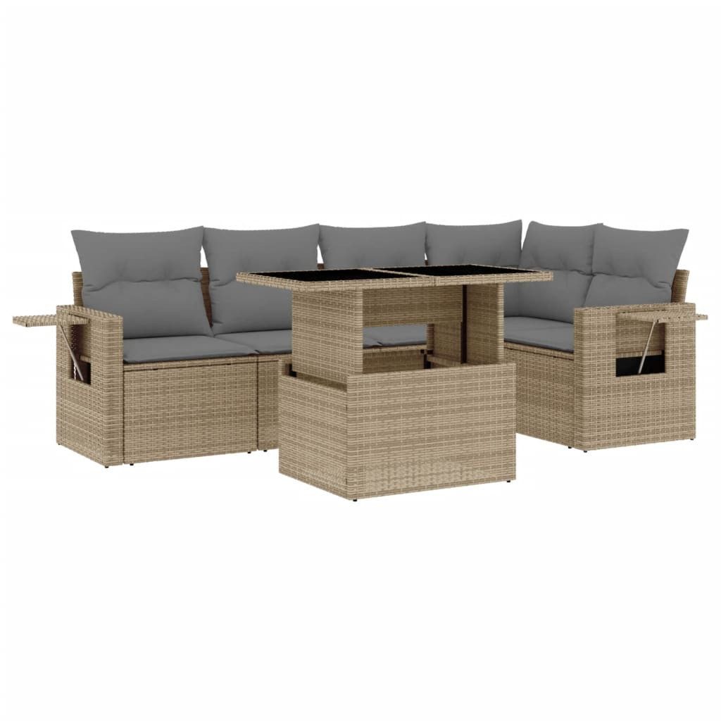 vidaXL Gartenlounge-Set 6-tlg. Garten-Sofagarnitur mit Kissen günstig online kaufen