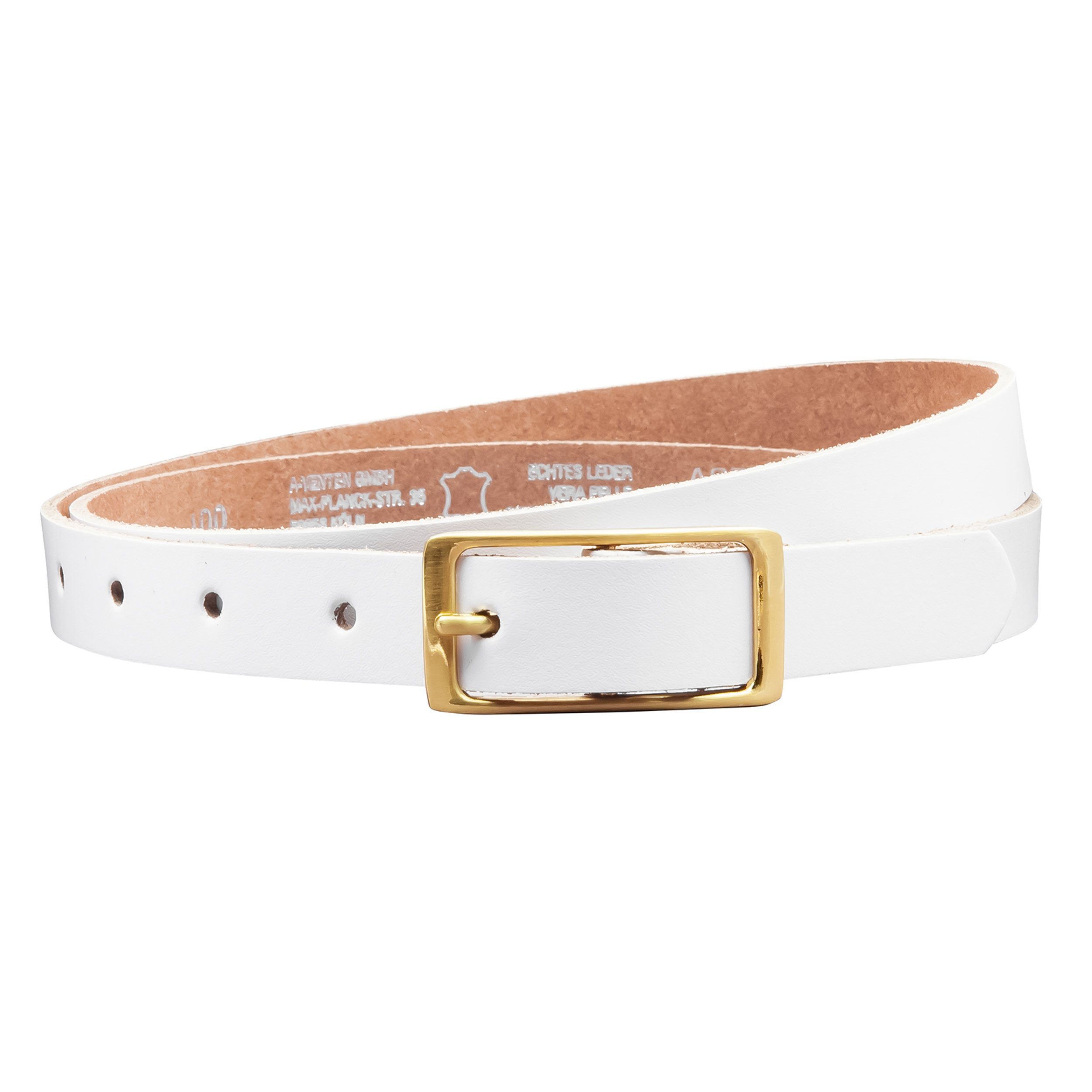 COLOGNEBELT Ledergürtel OM12-SL-Weiss MADE IN GERMANY, günstig online kaufen