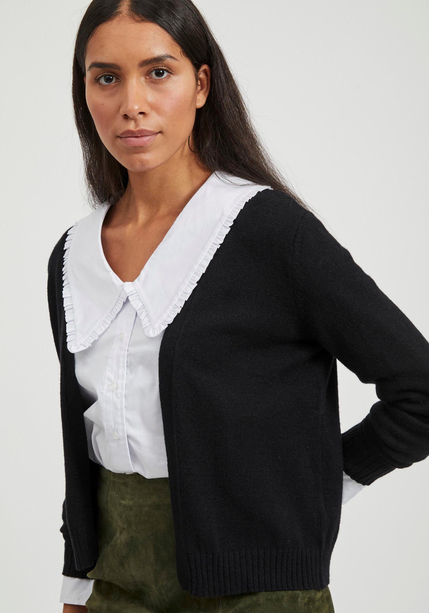 Qualität CARDIGAN black in VIRIL Cardigan pflegeleichter SHORT Vila