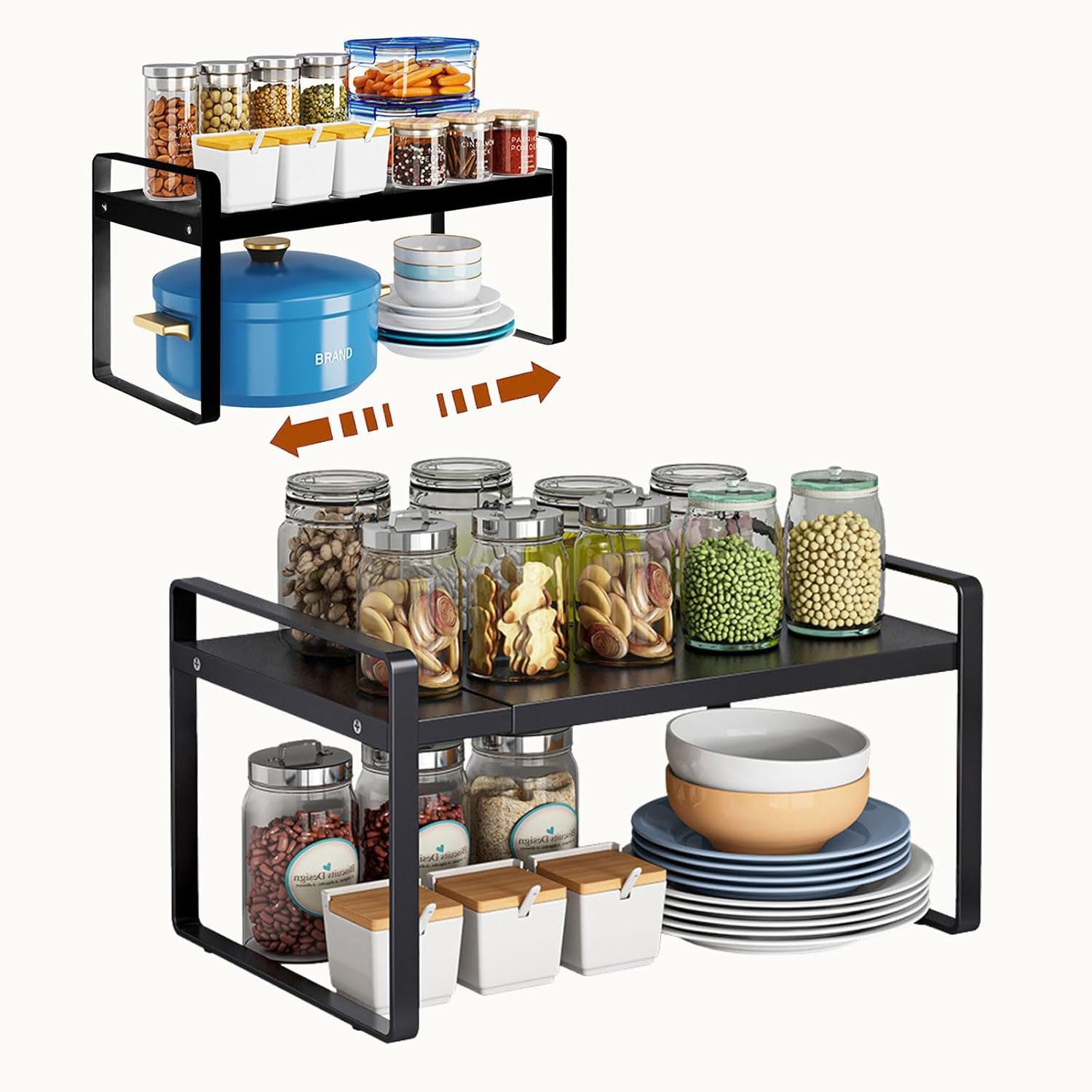 HEYHIPPO Regaleinsatz Edelstahl küche regal gewürz flasche rack schrank ges günstig online kaufen