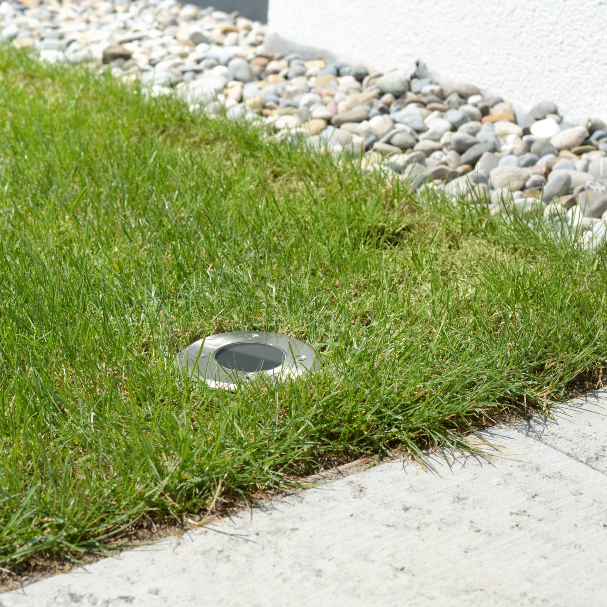 linovum LED Gartenstrahler 4x BORU Bodeneinbauleuchte rund für GU10 gebürstet IP67 Bodenleuchte