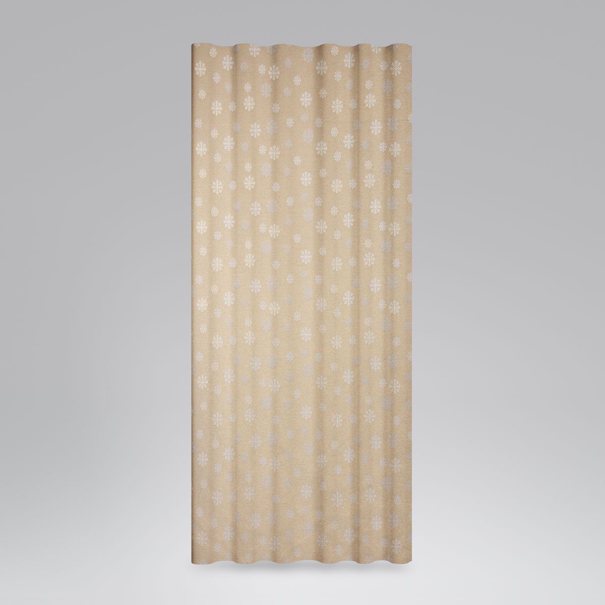 Vorhang SCHÖNER St), Vorhang made blickdicht, handmade, Schneeflocken LEBEN., beige Germany, 245, in Smok-Schlaufenband SCHÖNER (1 gold vorgewaschen LEBEN