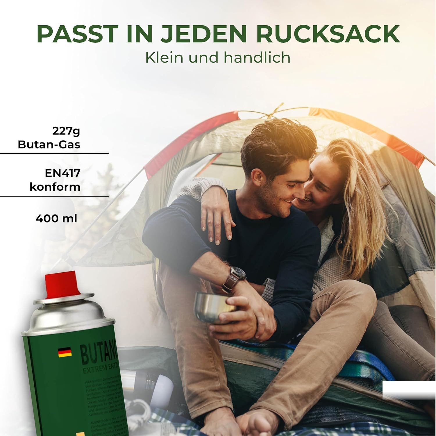 STAHLMANN COMMERCE GmbH Gaskartusche Gaskartuschen 28x 227 g [Made in EU] Butangas MSF-1a Ventil EN417, Zubehör für Gaskocher,Unkrautbrenner,Gasbrenner,Campingkocher, 28 St., 28 x 227 g · Made in EU · MSF-1a Ventil · EN417