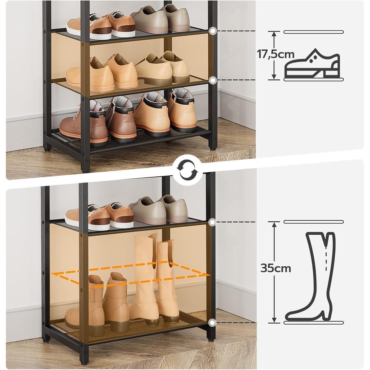 LuxusKollektion Schuhregal Schuhregal mit 10 Ebenen, Schmale