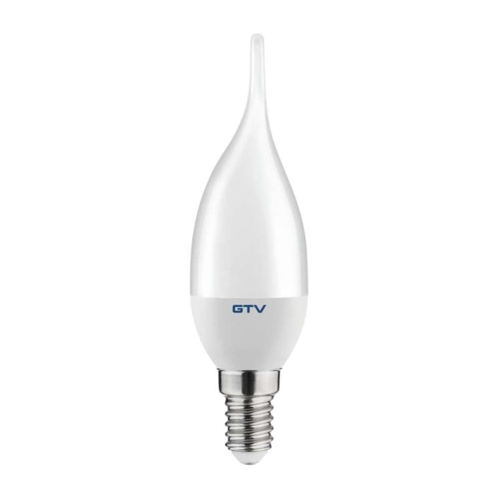 GTV LED-Leuchtmittel 6w LED Leuchtmittel Flamme C35T, E14, Warmweiß/Neutralweiß/Kaltweiß, 470-, 5 Stück, 6w, 520 Lumen, Warmweiß 3000K, Ø37 x 125 mm, C35T, E14