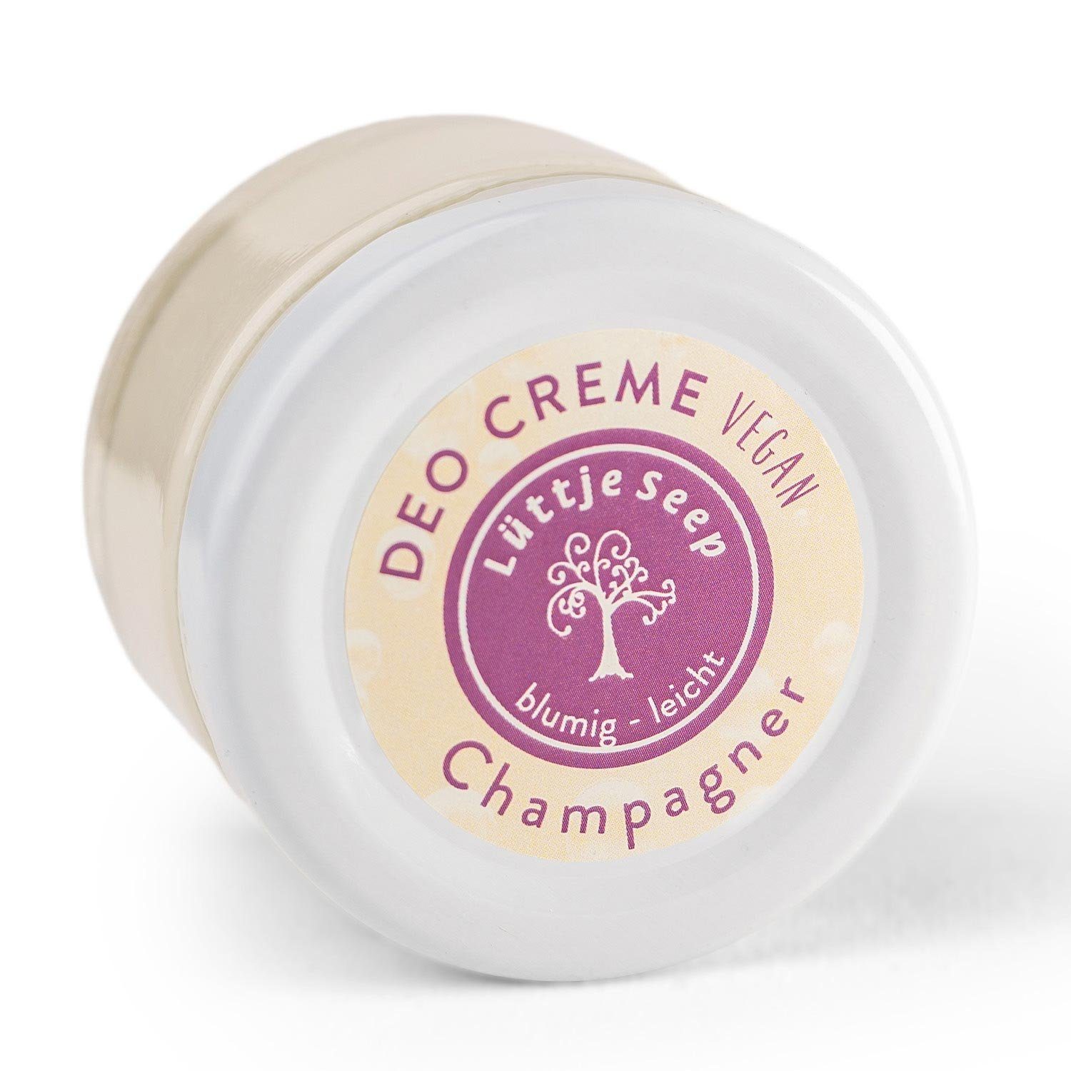 Körperpflegeduft Lüttje Glastiegel "Champagner" 50ml, Creme 1-tlg., Seep, Deo Landshop24