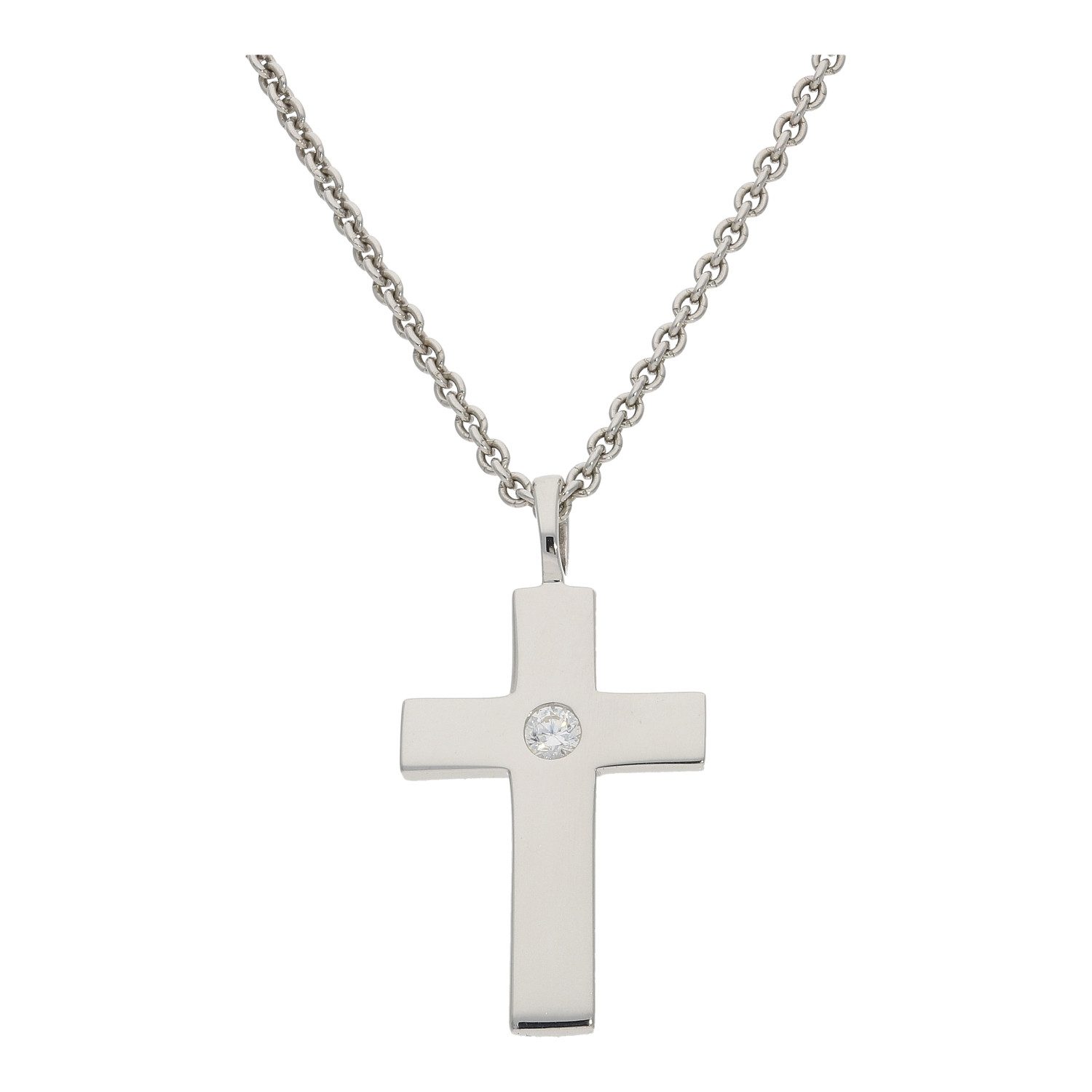 Kettenanhänger Kreuz Anhänger Silber 925 Cubic Zirkonia JL20-02-1274 JuwelmaLux