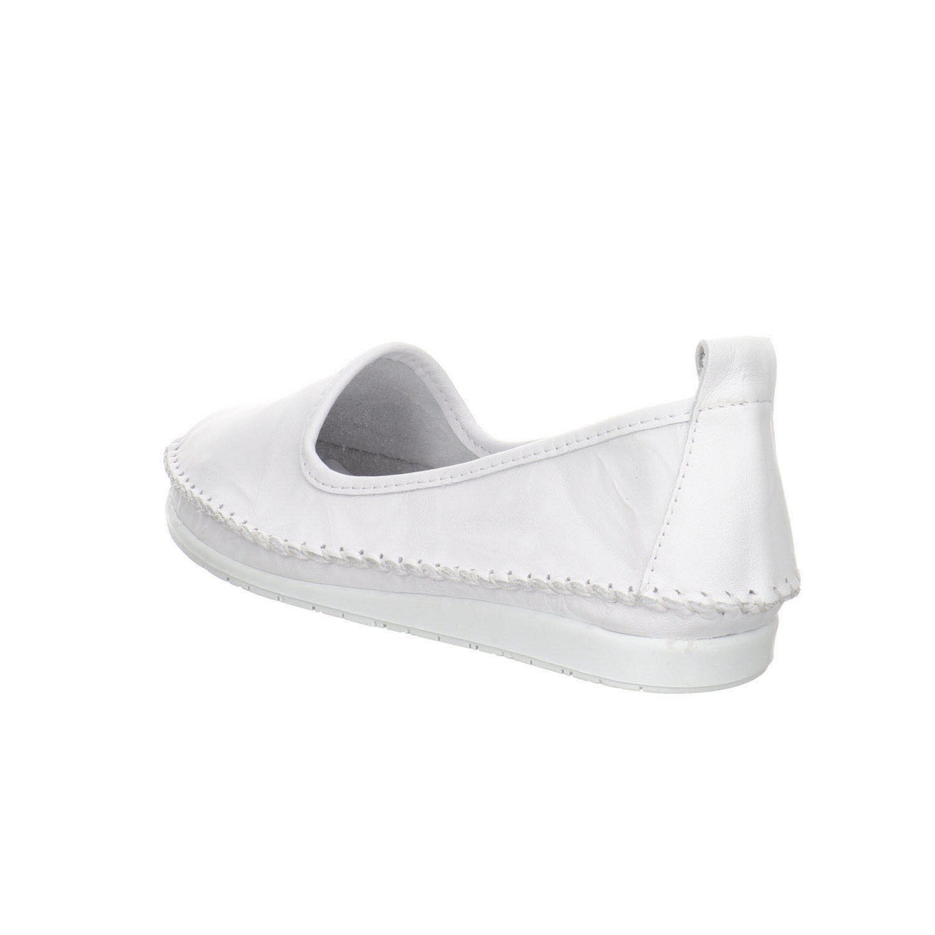 Andrea Conti Damen Slipper weiss Slipper hell Slipper Glattleder Schuhe