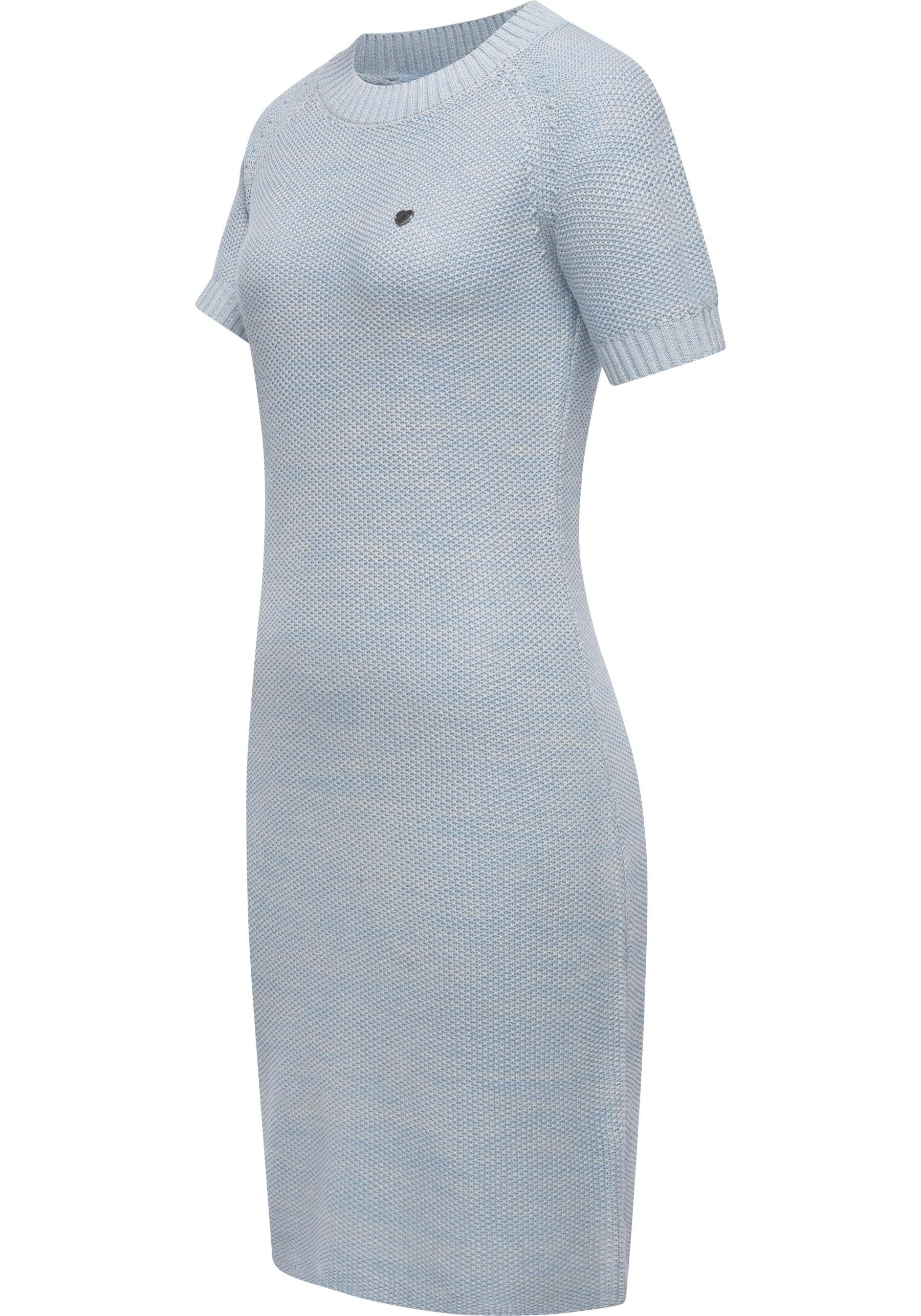 Ragwear Strickkleid Kolya kurzärmliges Damen Midikleid in Strickoptik