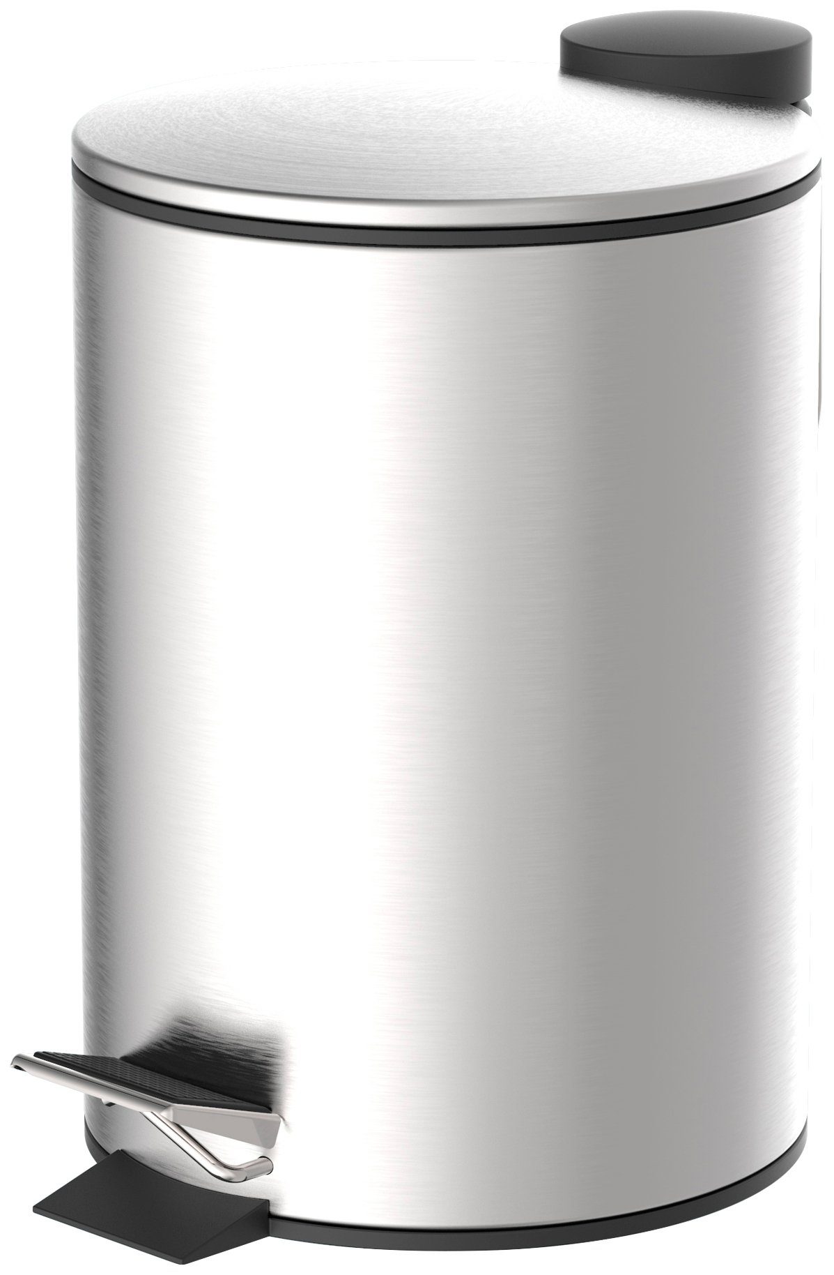 Eisl Mülleimer, Badmülleimer Edelstahl, Absenkautomatik, entnehmbarer Hygieneeimer, 3l