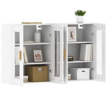 vidaXL Kleiderschrank Kommode Schrank Sideboard Wohnzimmerschrank 2 Stk Weiß Holzwerkstoff G