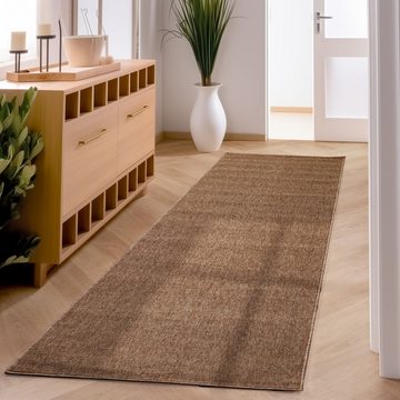 Teppich Unicolor - Einfarbig, SIMPEX24, Läufer, Höhe: 7 mm, Kurzflor Schlingen Teppich Wohnzimmer Einfarbig Modern
