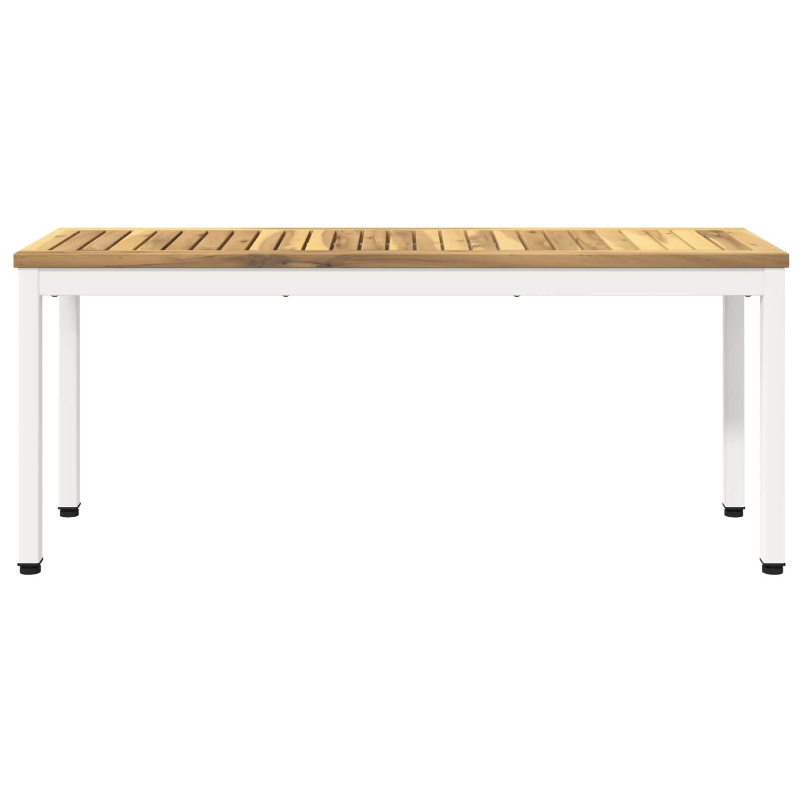 vidaXL Gartenbank Gartenbank 108,5 x 35 x 45 cm Massivholz Weiß (1-St)
