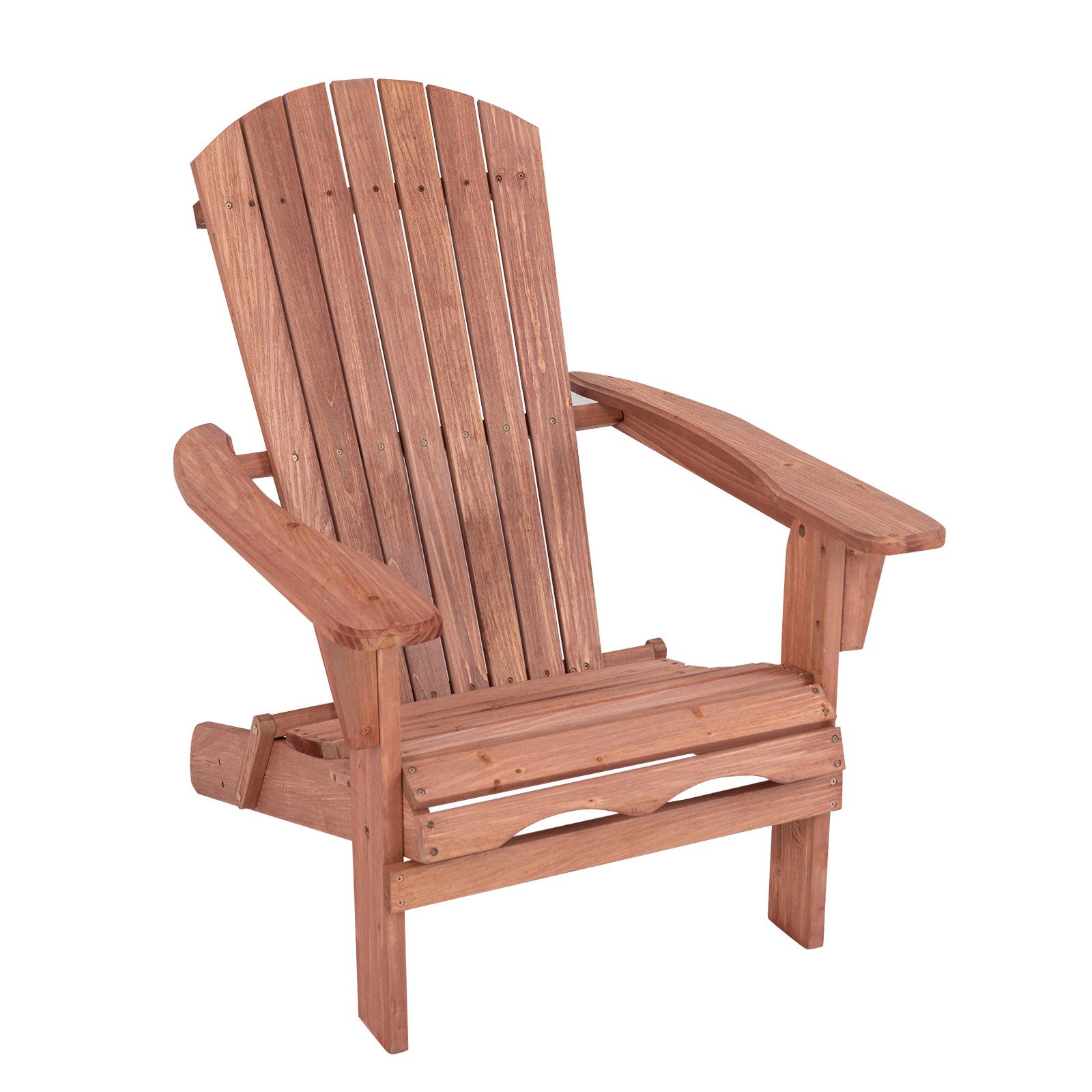 COSTWAY Gartenstuhl (1 St), Adirondack Stuhl klappbar, aus Holz
