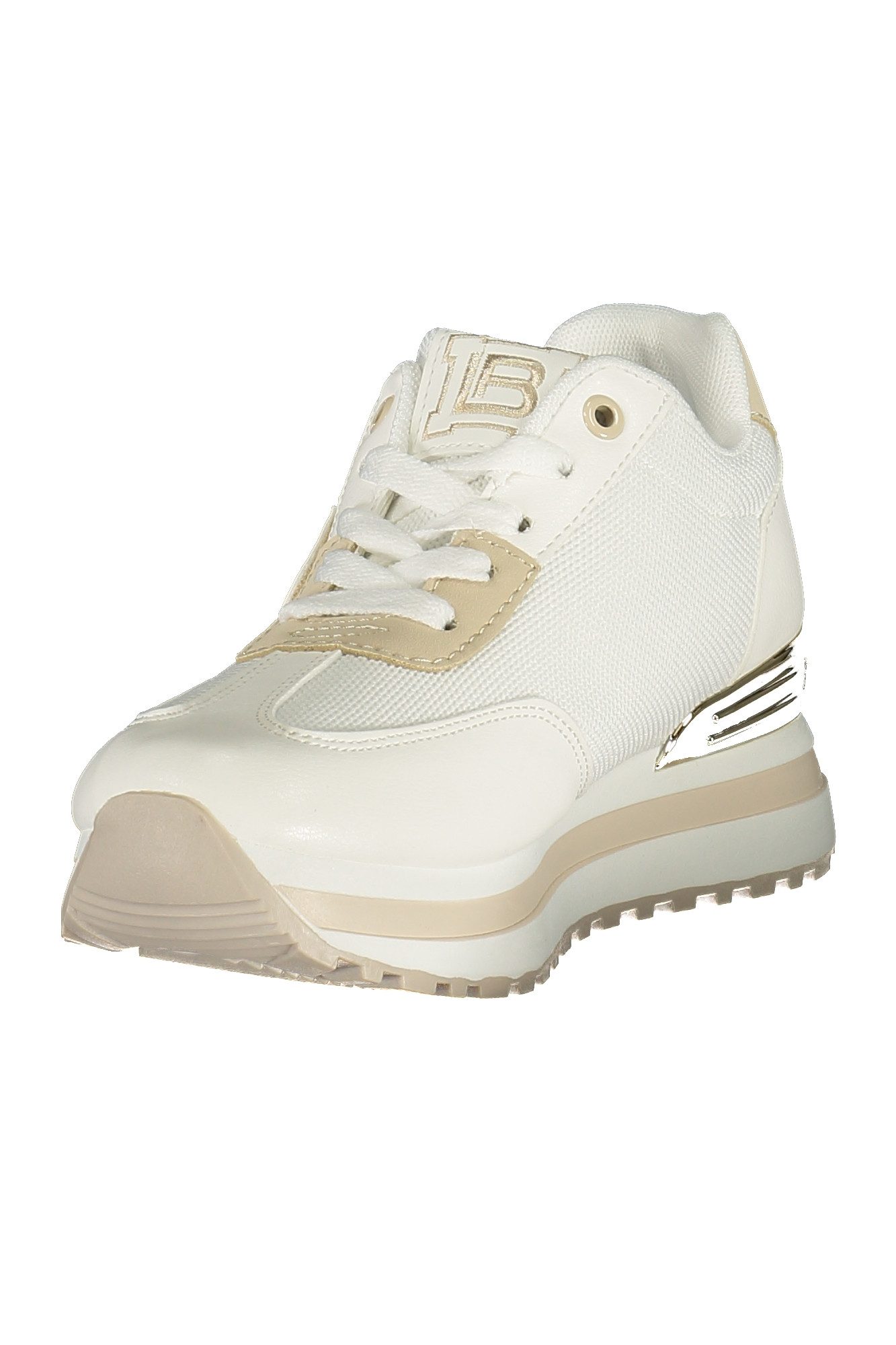 Laura Biagiotti Sneaker Weißer Damensneaker mit beige Details und
