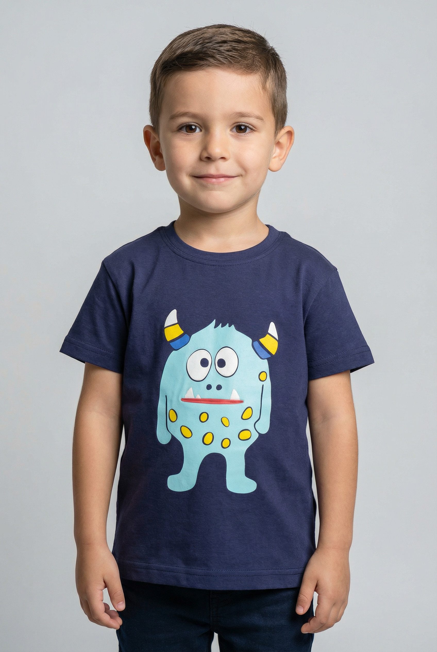 Blue Seven T-Shirt mit Monster-Effekt, mit eingelassener Tasche, aus Baumwolle