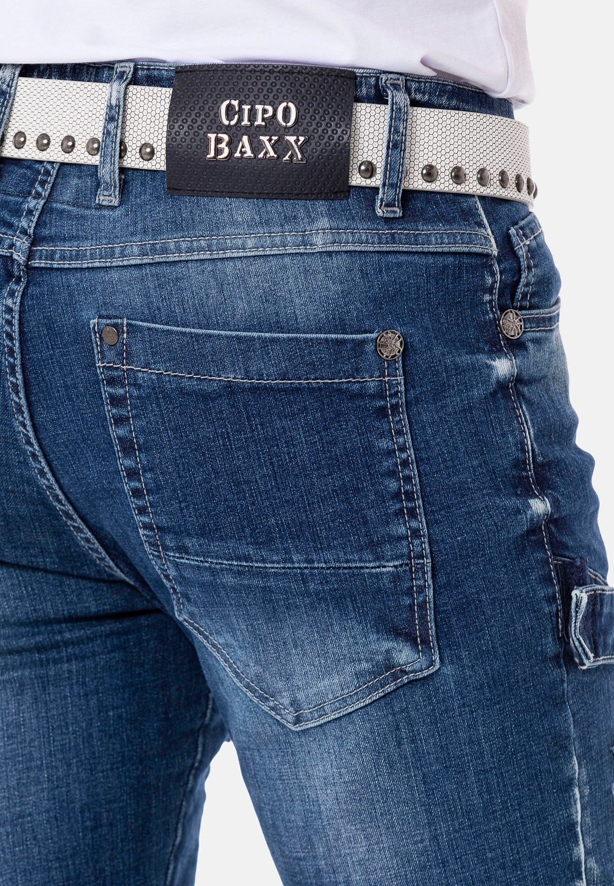 & Baxx Schnitt Cipo Straight-Jeans geradem in