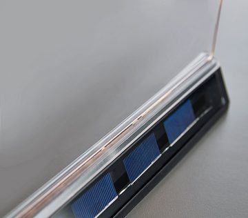 HEITRONIC LED Solarleuchte SLATE, Ein-/Ausschalter, LED fest integriert, Kaltweiß, Solar-Spießleuchte, Solar-Dekoleuchte