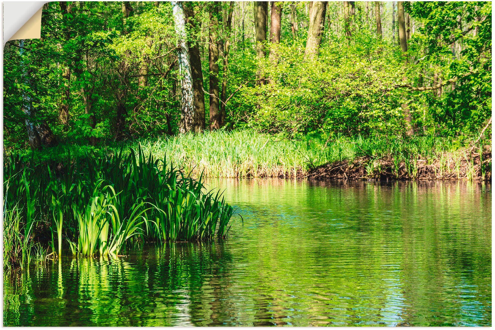 oder (1 Wandbild Landschaft Spreewald Artland Wald in Poster Alubild, bei Größen Lübbenau, Wandaufkleber Leinwandbild, als versch. im St),