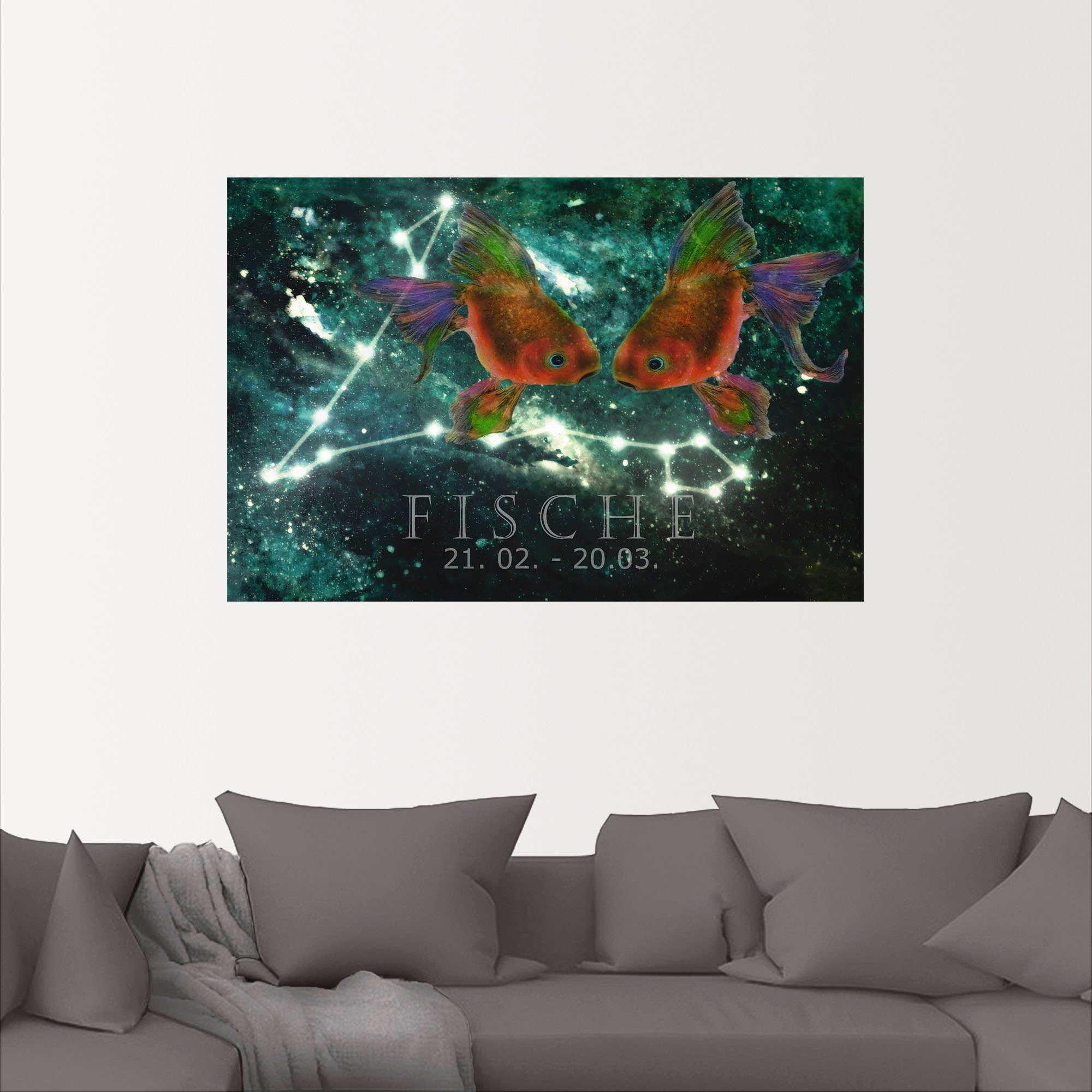 Artland Wandbild »Sternzeichen - Fische«, Bilder von Sternzeichen (1 Stück), in vielen Größen & Produktarten - Alubild / Outdoorbild für den Außenbereich, Leinwandbild, Poster, Wandaufkleber / Wandtattoo auch für Badezimmer geeignet-kaufen