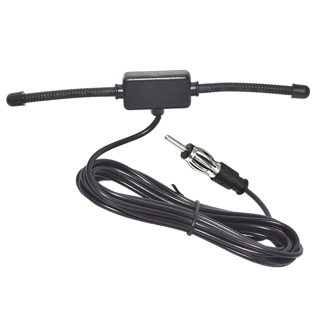 Bolwins E02 Auto Radioantenne FM Radio Antenne Patch Windschutzscheiben Paste Innenantenne (AM / FM, für Fahrzeuge (Auto, LKW, Boot, alle 12V-Fahrzeuge), Verstärkung: 5 dB), Elektronisch verstärkt, selbstklebende Klebeantenne