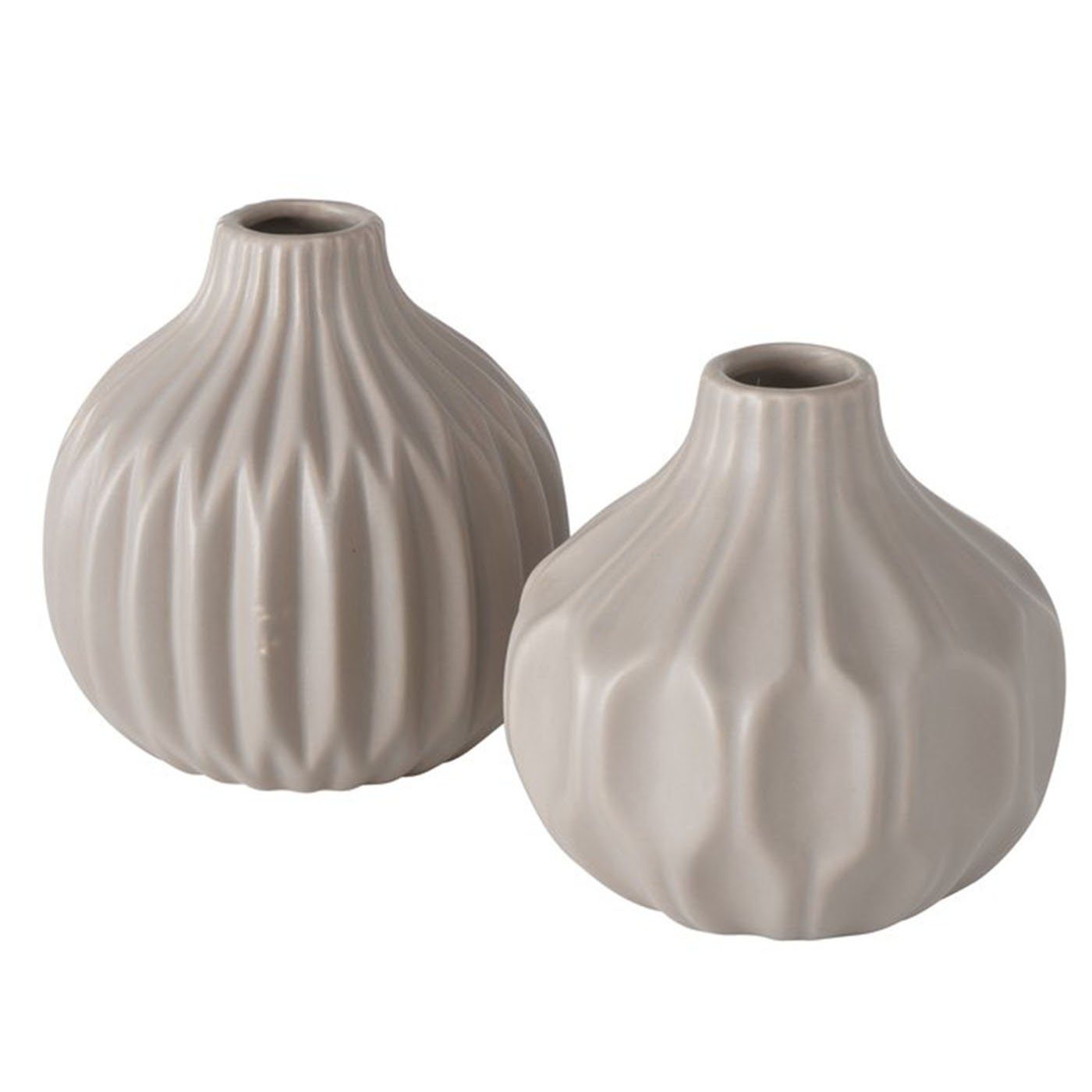 BOLTZE Tischvase Vase im 2er Set im Shabby Chic Look aus Keramik Blumenvase
