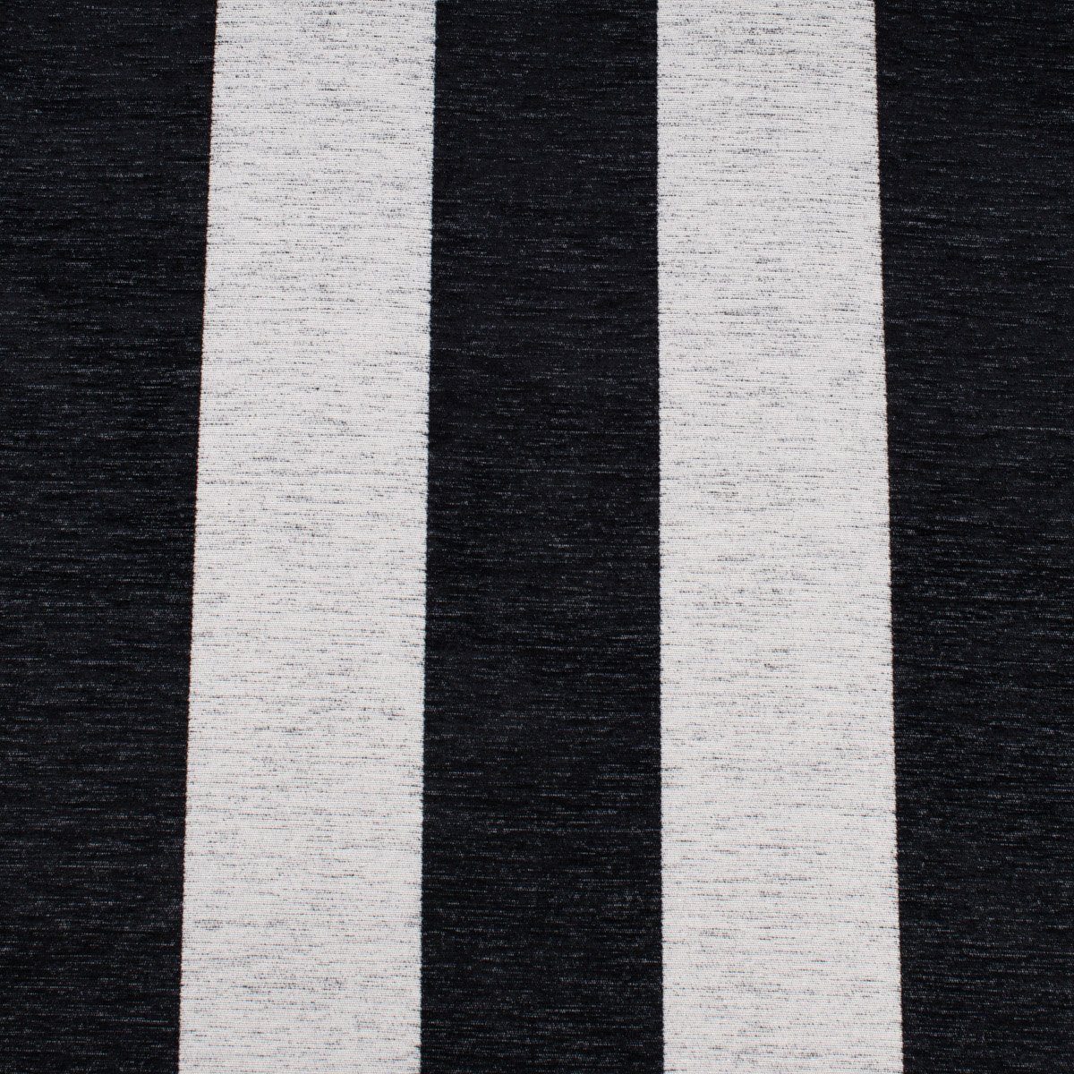 Stoff Dekostoff Meterware Jacquard Chenille Deluxe Streifen schwarz weiß 9cm