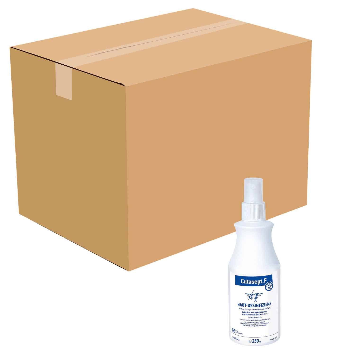 HARTMANN Cutasept F Hautantiseptikum 20 x 250 ml Sprühflasche Hand-Desinfektionsmittel