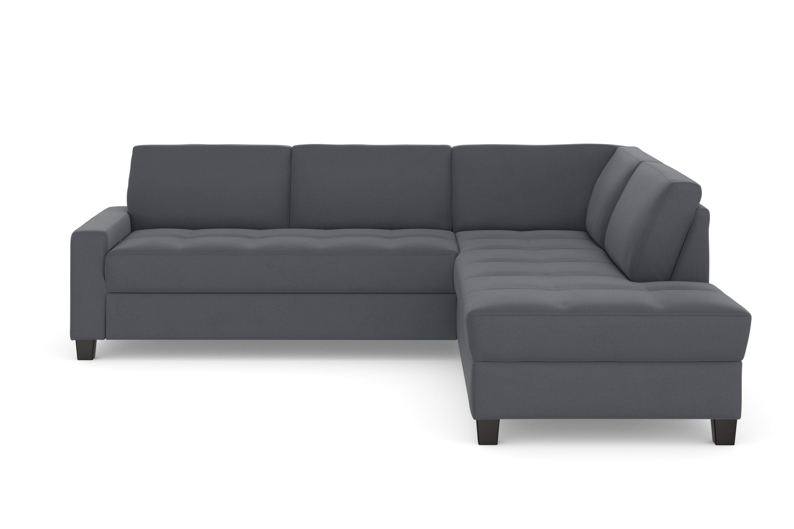 DOMO collection Ecksofa Florentina zeitlos und elegant, Sitznähte als Designelement, L-Form, wahlweise mit Bettfunktion, mit Kontrastnaht, Komfortsitzhöhe 47cm