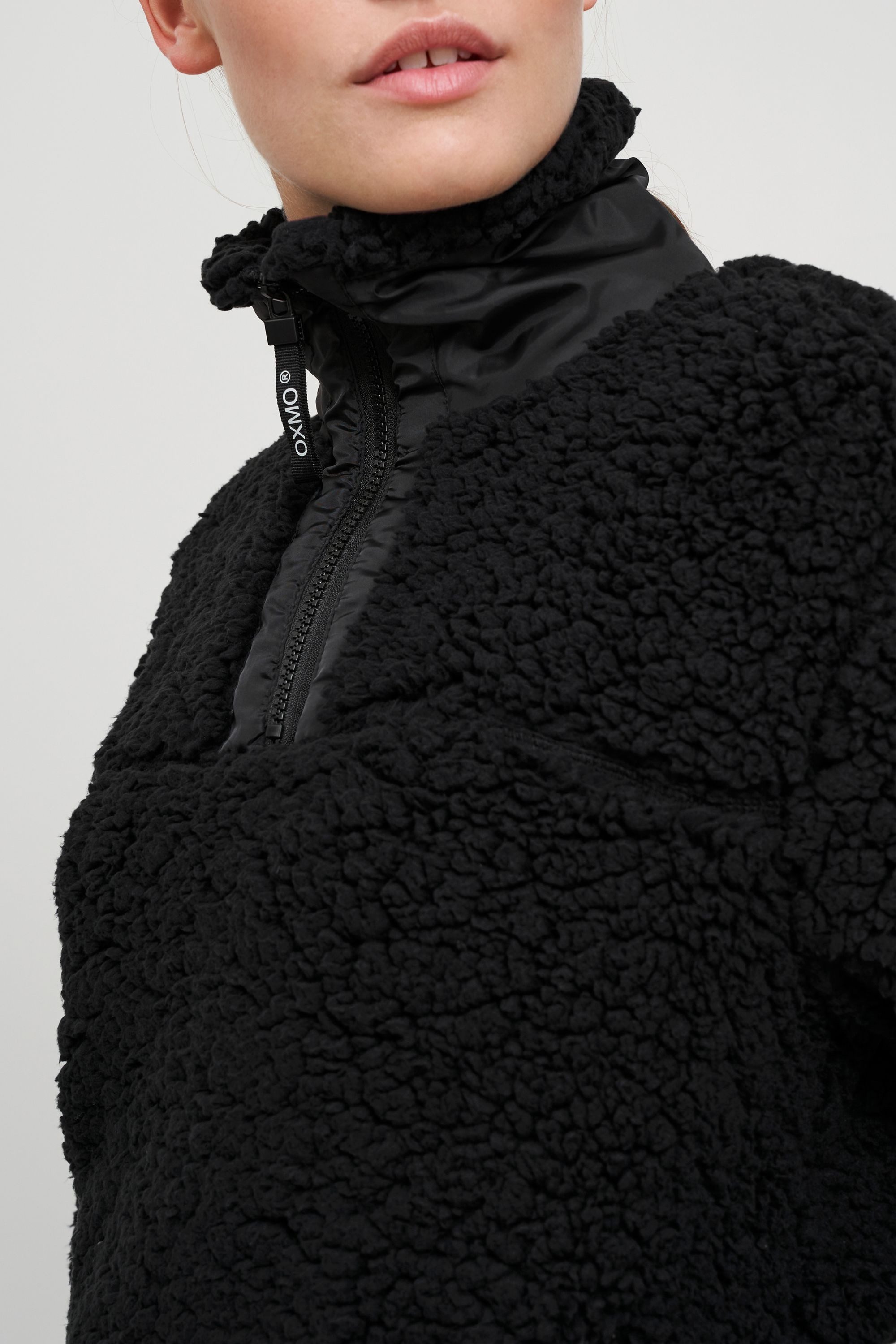 OXMO Troyer OXElina Teddypullover mit Stehkragen