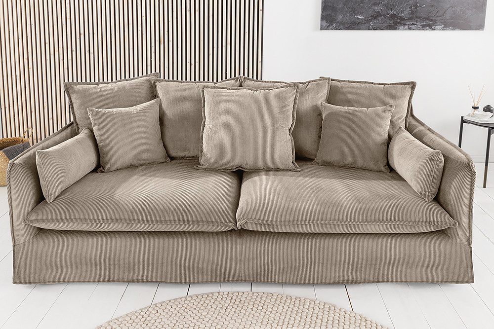 riess-ambiente 3-Sitzer HEAVEN 210cm greige · Hussensofa inkl. Kissen und a günstig online kaufen