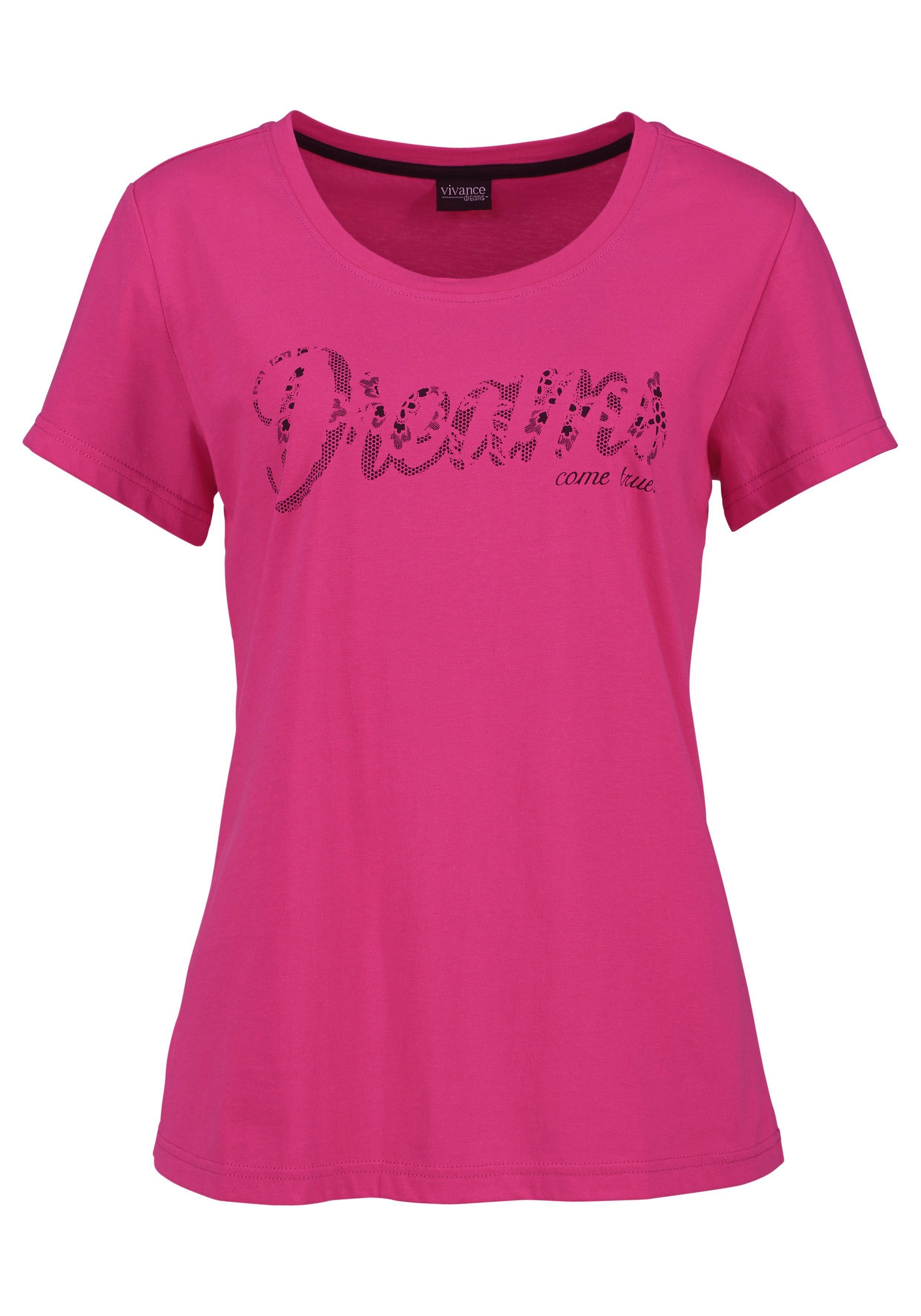 Vivance Dreams by Lascana Pyjama mit Frontschriftzug – Bild 3 von 5