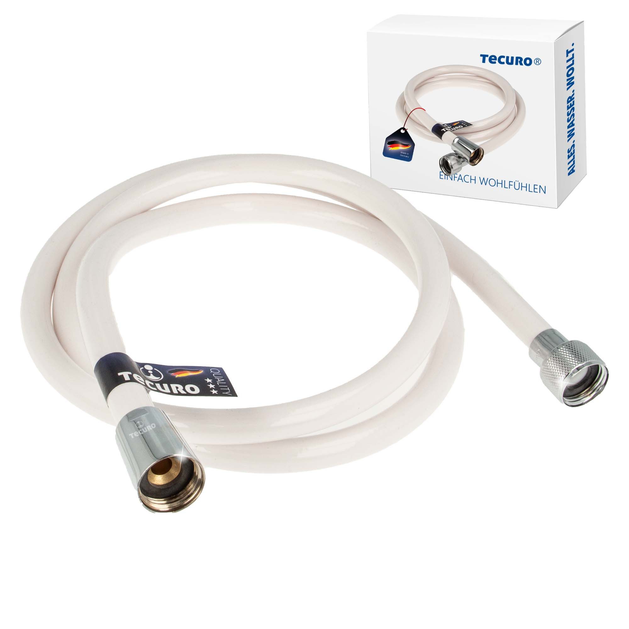 tecuro Brauseschlauch Brauseschlauch EASY, weiß/chrom, Made in Germany günstig online kaufen