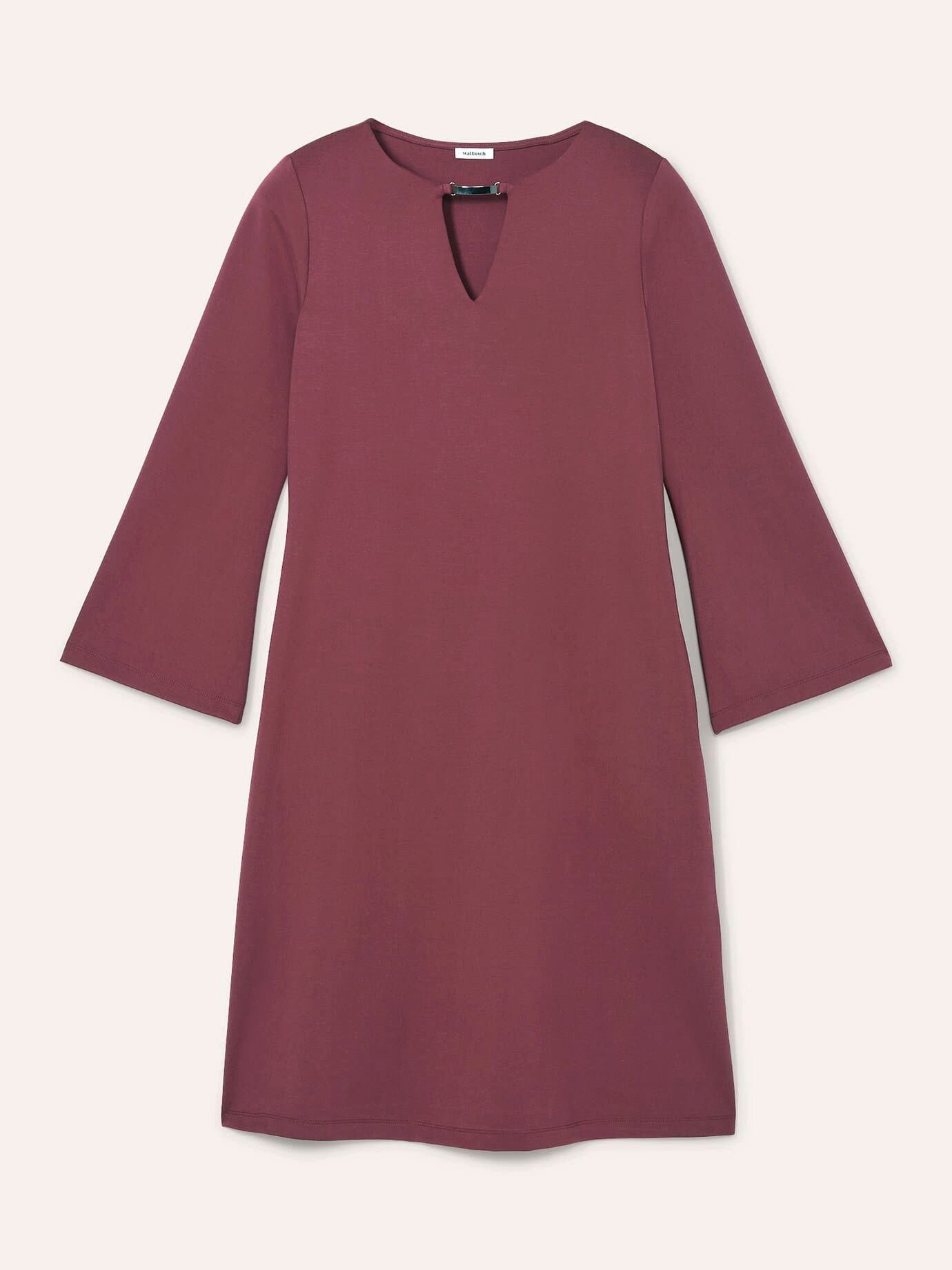 Walbusch A-Linien-Kleid Damen Kleid A-Linie mit Ausschnittdetail U-Boot-Ausschnitt, U-Boot-Ausschnitt, modisch