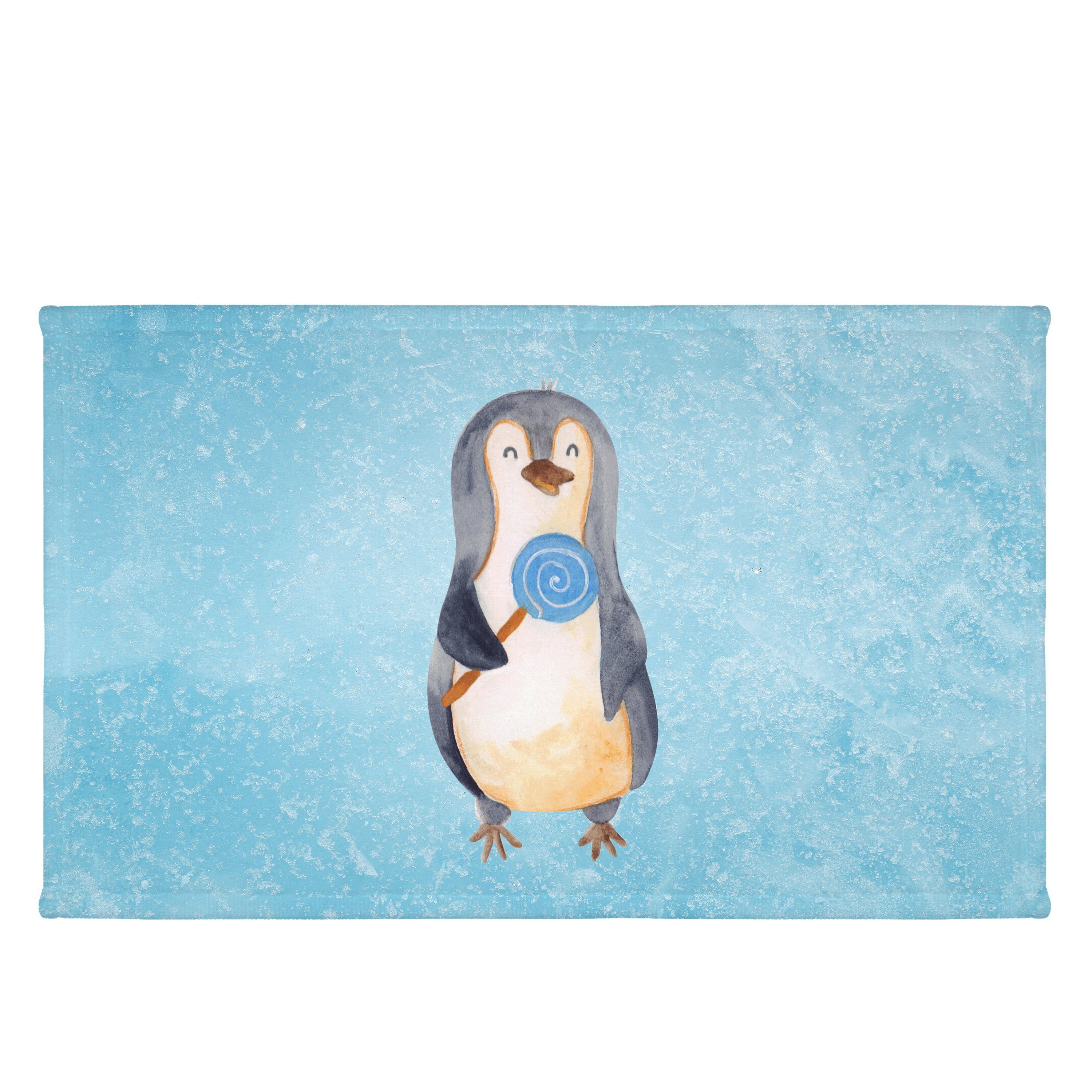 Mr. & Mrs. Panda Handtuch Pinguin Lolli - Eisblau - Geschenk, Reisehandtuch, Sport Handtuch, Fr, (1-St)