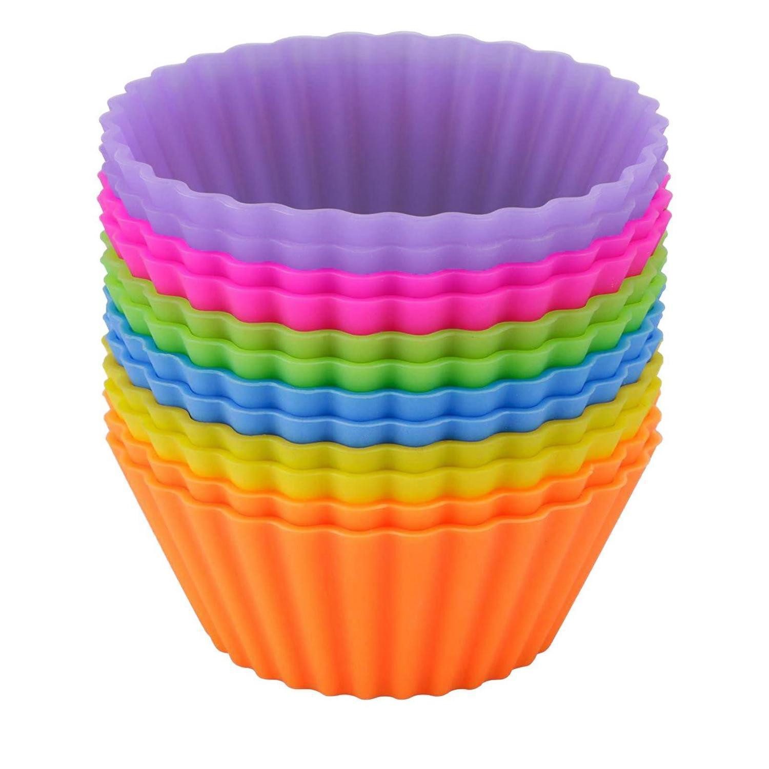 LuxusKollektion Muffinform Muffinform Silikon 12St 6Farben, (12-tlg)