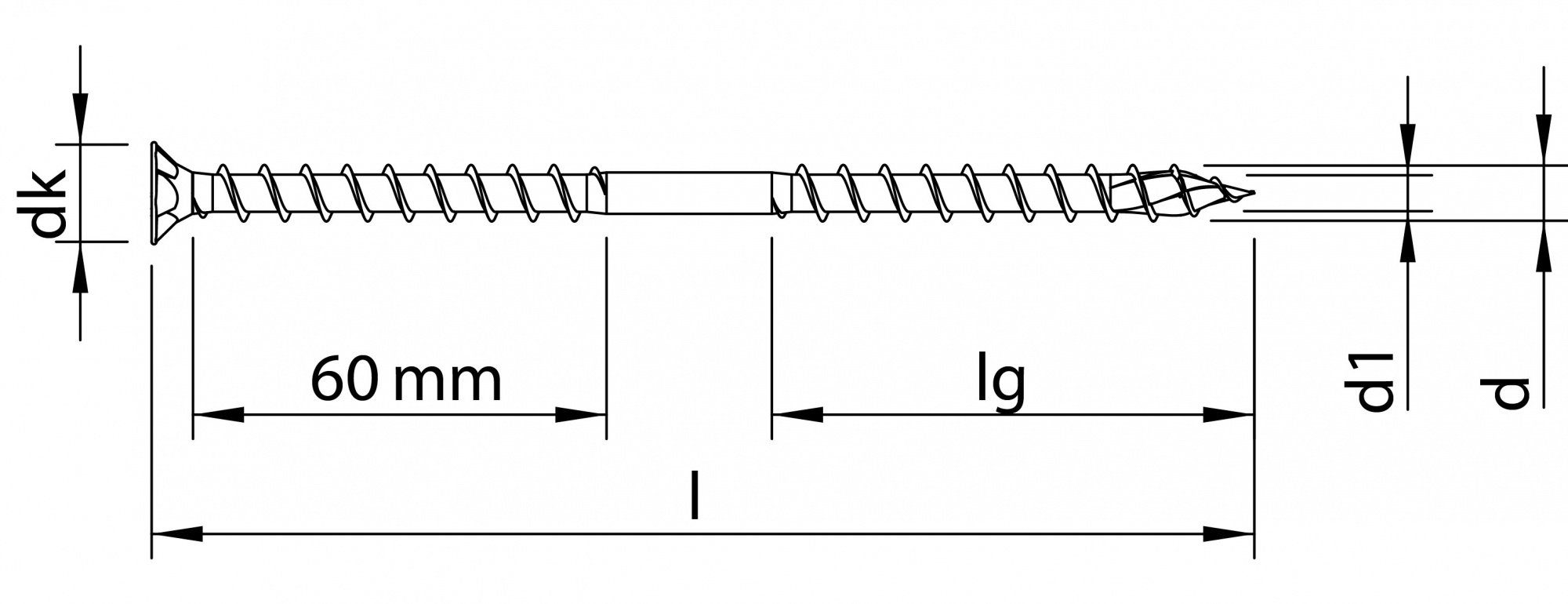 HECO Schrauben Spanplattenschraube weiß verzinkt, mm Senkkopf), (Stahl 8x240 Therm, TOPIX-plus