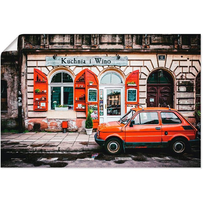 Artland Wandbild Kuchnia i Wino in Kraków Auto (1 St) als Alubild Leinwandbild Wandaufkleber oder Poster in versch. Größen
