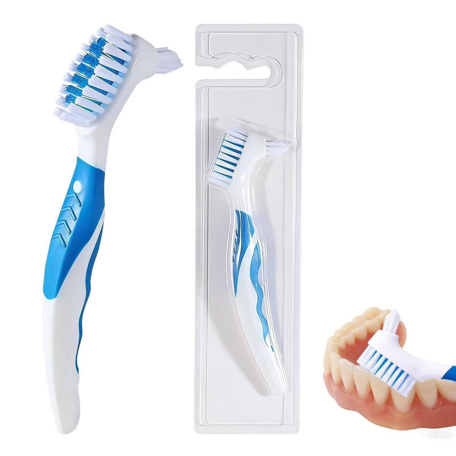LuxusKollektion Zahnbürste Prothesenbürsten-Set mit Doppelborsten