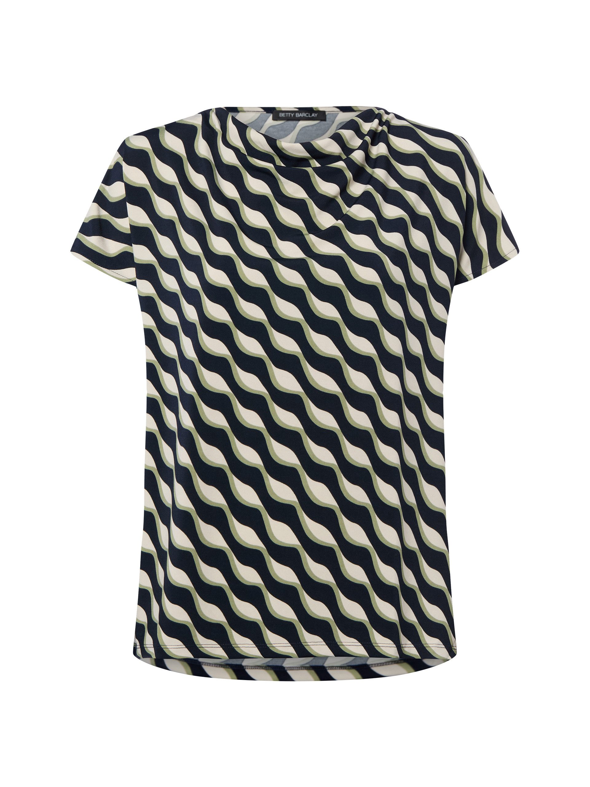 Kurzarmshirt Damen mit Wasserfallausschnitt
