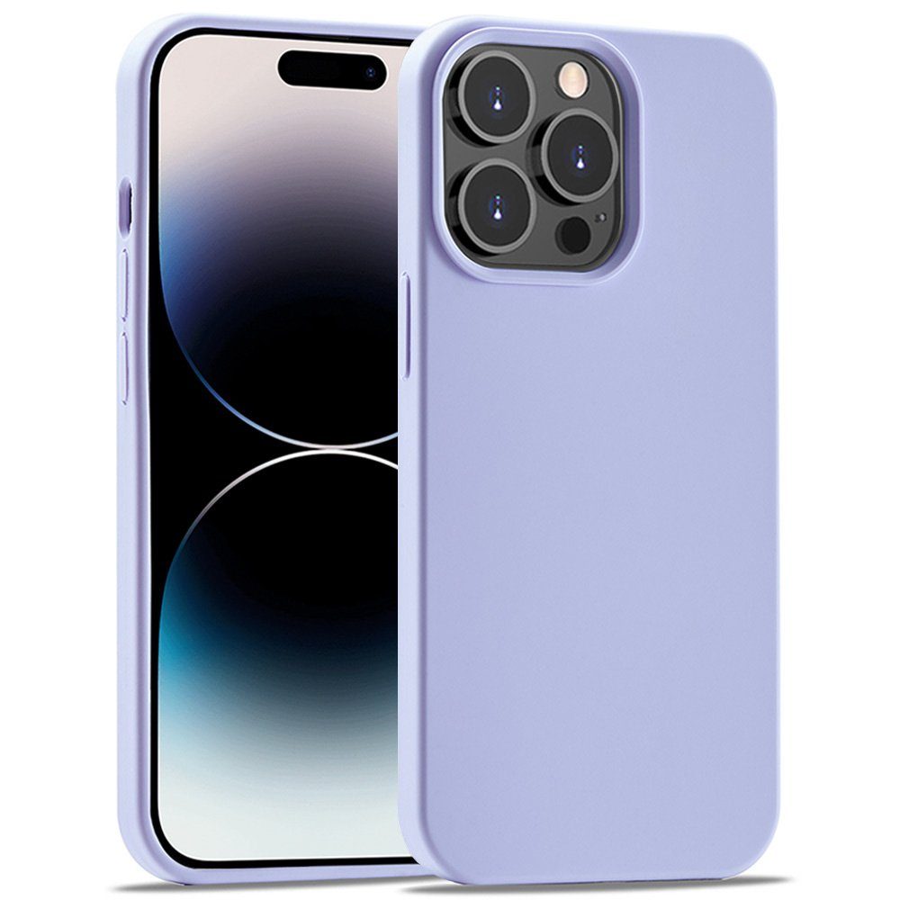 FITSU Handyhülle Silikon Case für iPhone 14 Pro Hülle 6,1 Zoll, Schlanke Handyschale Soft Case Schutzhülle mit Kameraschutz Slim Cover