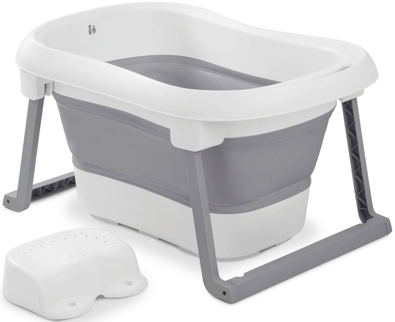 Babybadewanne Wash N Fold L, White/Stone