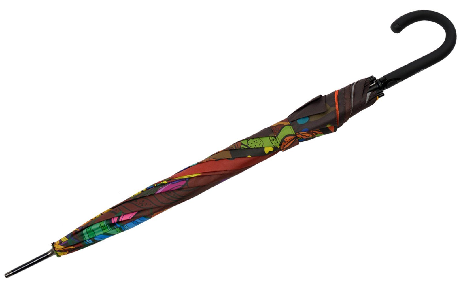 doppler® Stockregenschirm extravagant bedruckter Damenschirm Auf-Automatik, modernes Design auf einem stabilen Stockschirm