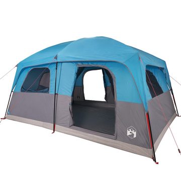 vidaXL Kuppelzelt Zelt Campingzelt Familienzelt Freizeitzelt für 10 Personen Blau Wasser