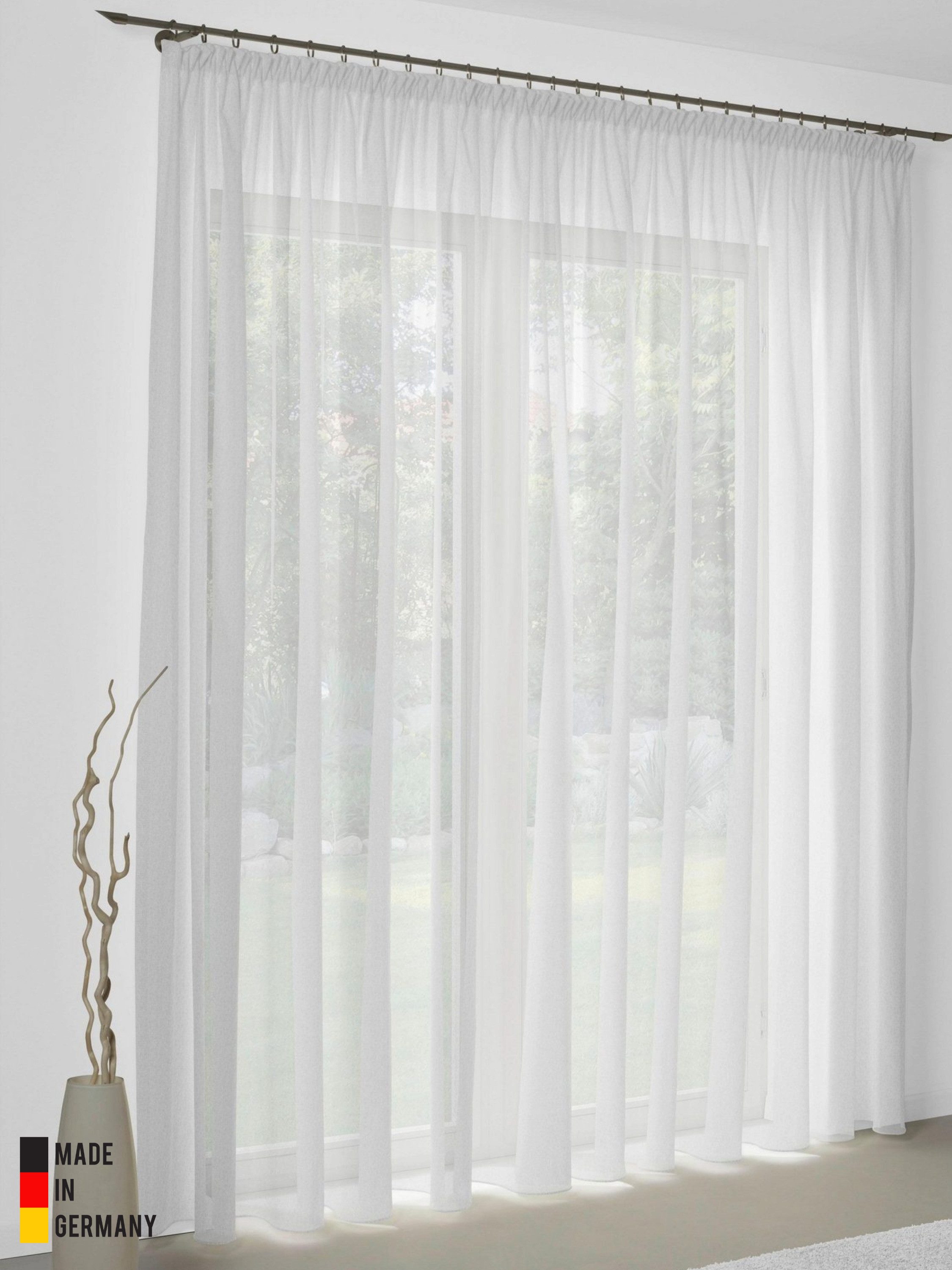 Wirth Vorhang Sunday (1 St), Kräuselband, halbtransparent, Jacquard, nach Maß