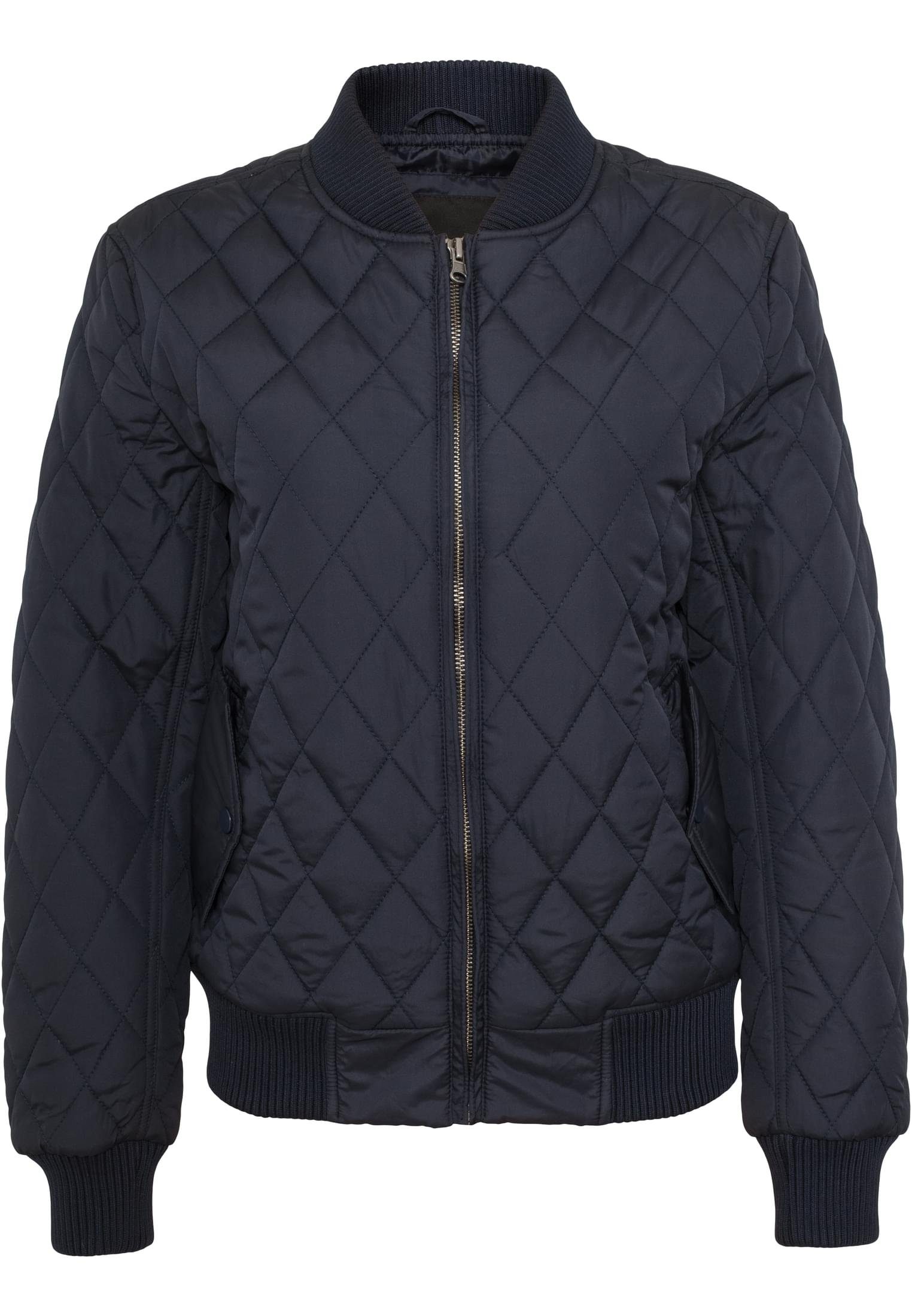 URBAN CLASSICS Outdoorjacke Damen Ladies Jacket navy (1-St) Quilt Nylon Diamond