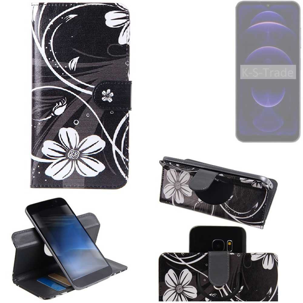 K-S-Trade Handyhülle für Hotwav Note 13, Schutzhülle Handyhülle Hülle 360° Wallet Case “Flowers“