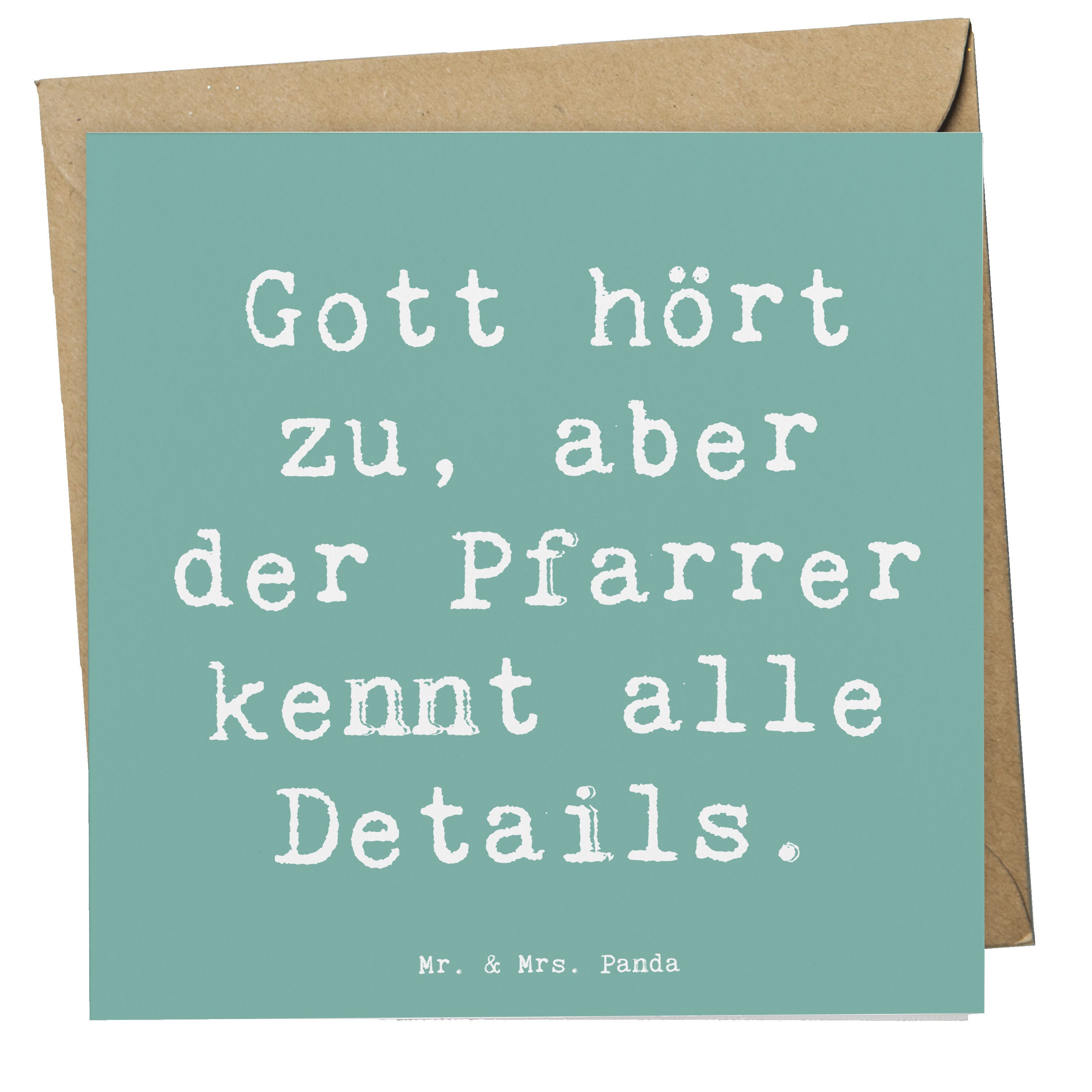 Grußkarte Pfarrer Details - Meeresbrise - Geschenk, der Pfarrer kennt alle Deta