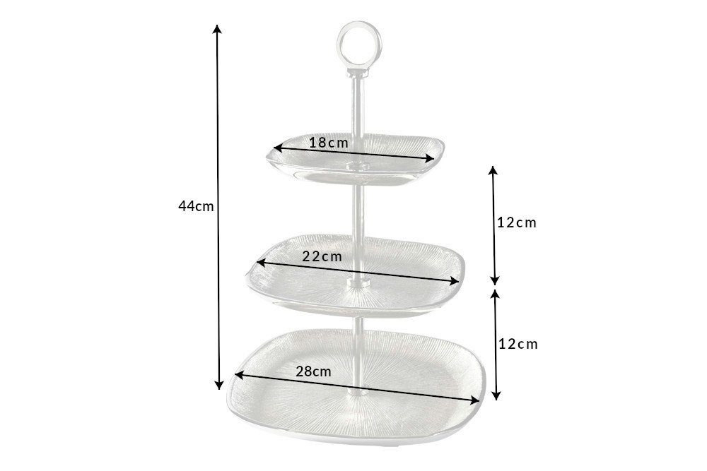 riess-ambiente Dekoetagere ORIENT 45cm silber (Einzelartikel, 1 St), Esszimmer · Metall · für Alles · 3 Etagen. € 44,95