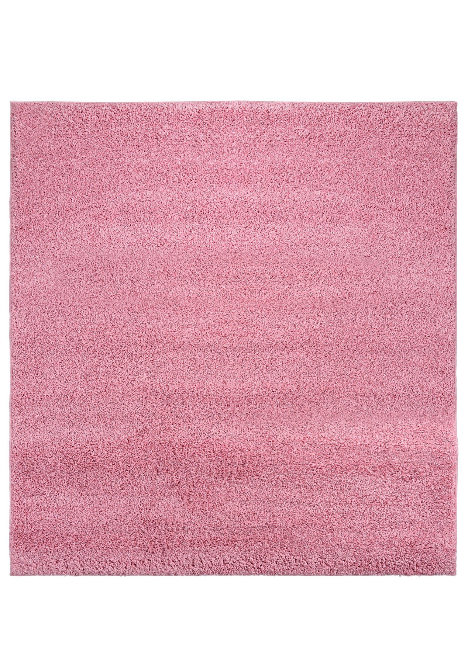 Hochflor-Teppich Hochflor Shaggy Teppich Wohnzimmer - Höhe 30 mm Quadrat Rosa Pink, Mazovia, 120 x 120 cm, Pflegeleicht, Einfarbig Uni, Langflor, Quadrat, Weich Quadrat Rosa Pink / 7388A